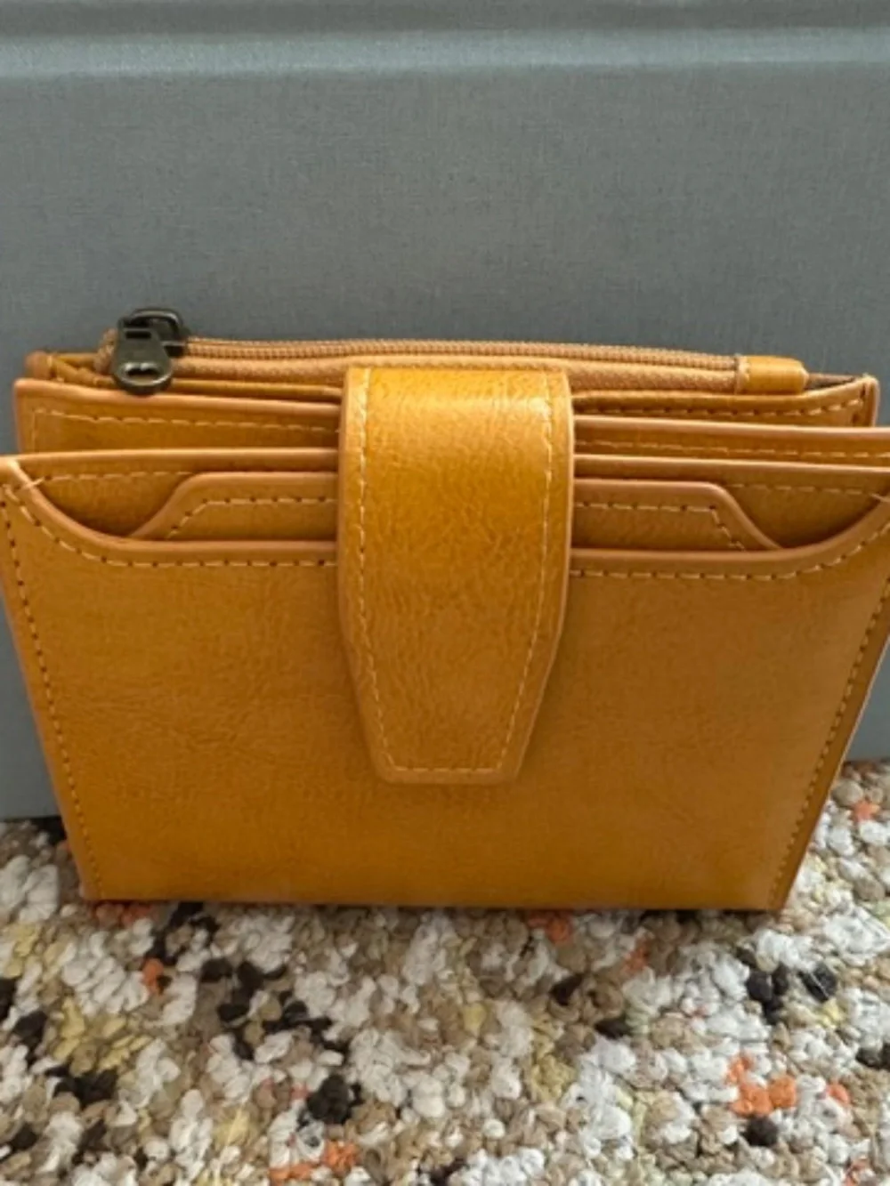 Gold Leather RFD protection Women's Wallet-New without tags
